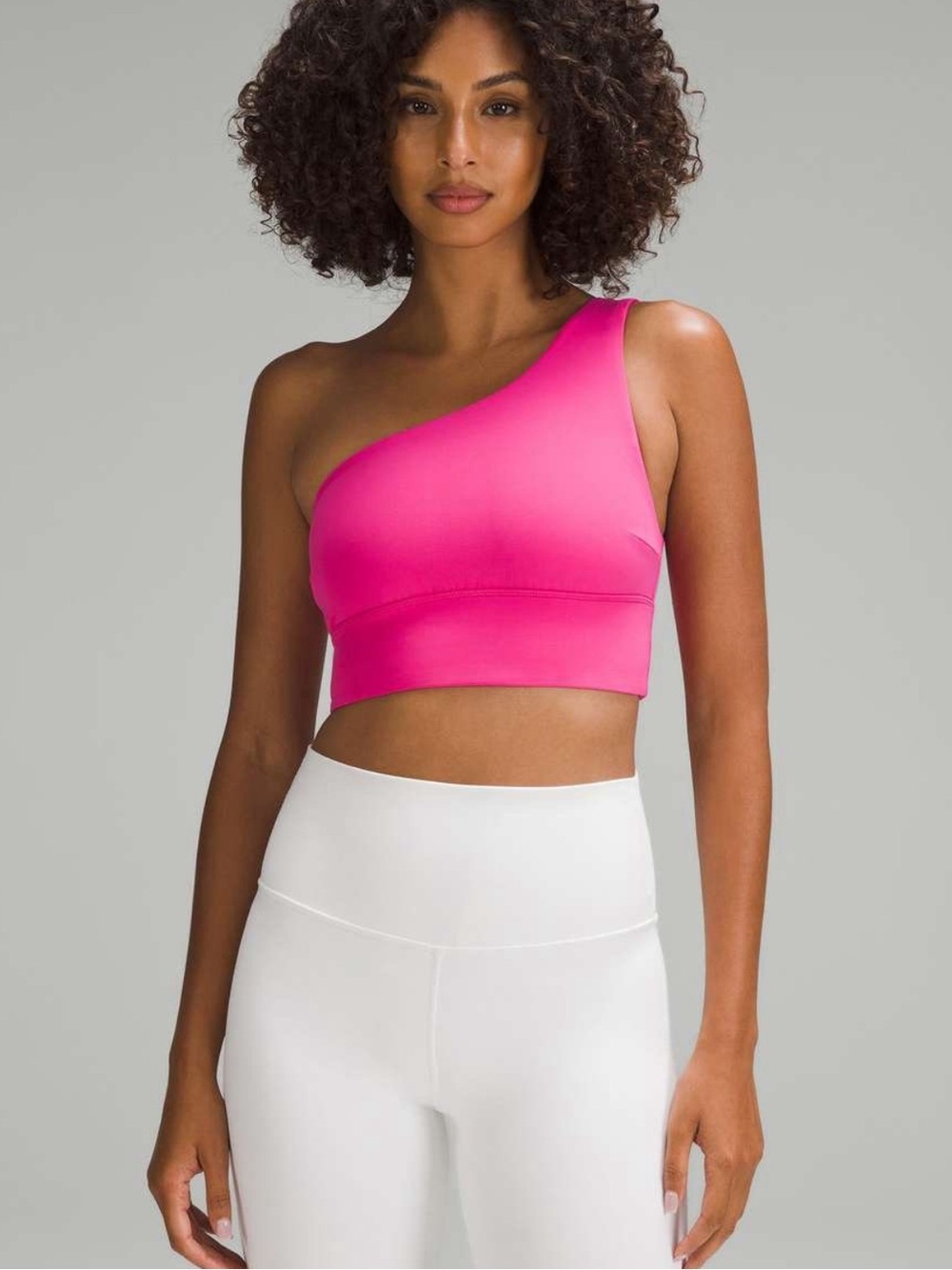 lululemon athletica One-Shoulder Bright Pink Sports Bra